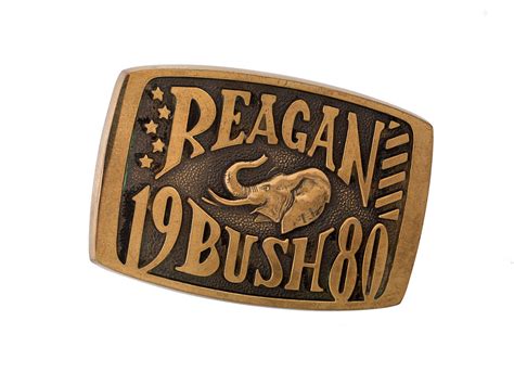 Belt buckle, Ronald Reagan, 1980 